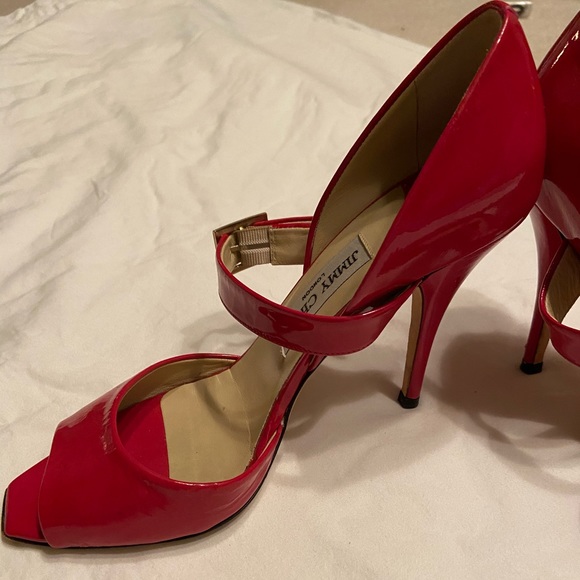 Jimmy Choo hot pink strappy heel, barely ever worn - Picture 2 of 5